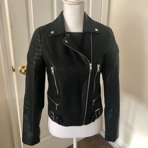 Nasty Gal Black Leather Moto Jacket